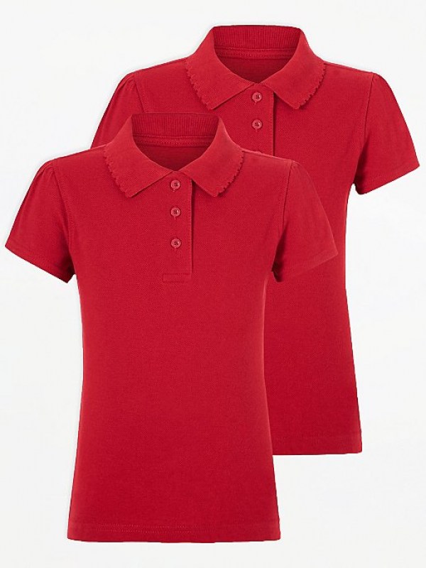 Girls Red Polo Shirt Size 5 Years