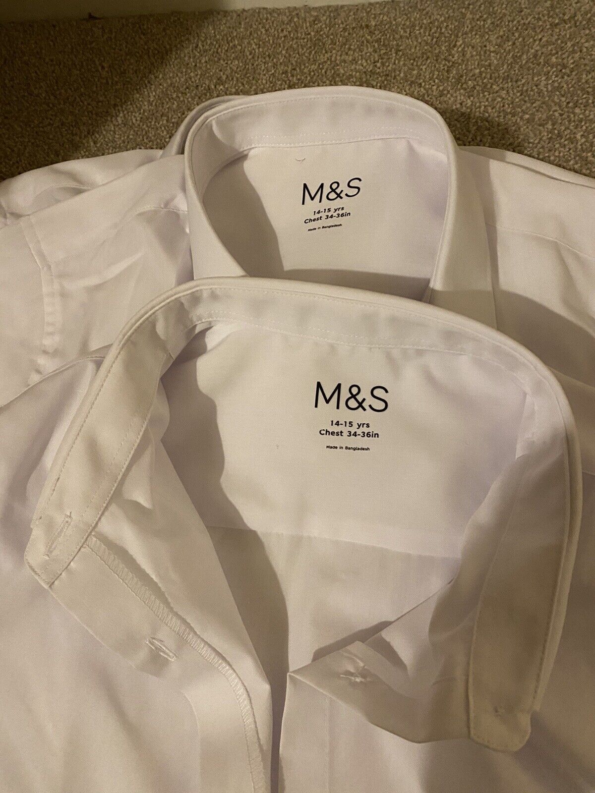 Girls 3 M&S School Shirts Age 14-15 Years