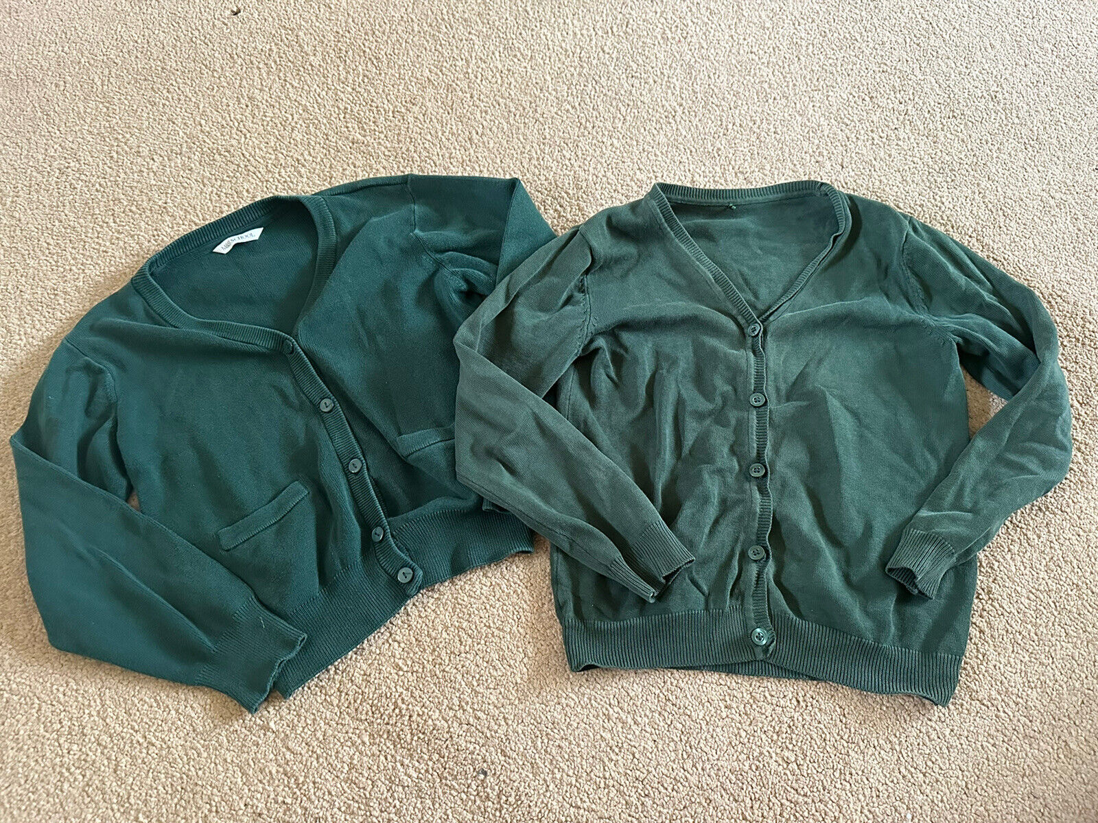 Girls Green School Cardigans