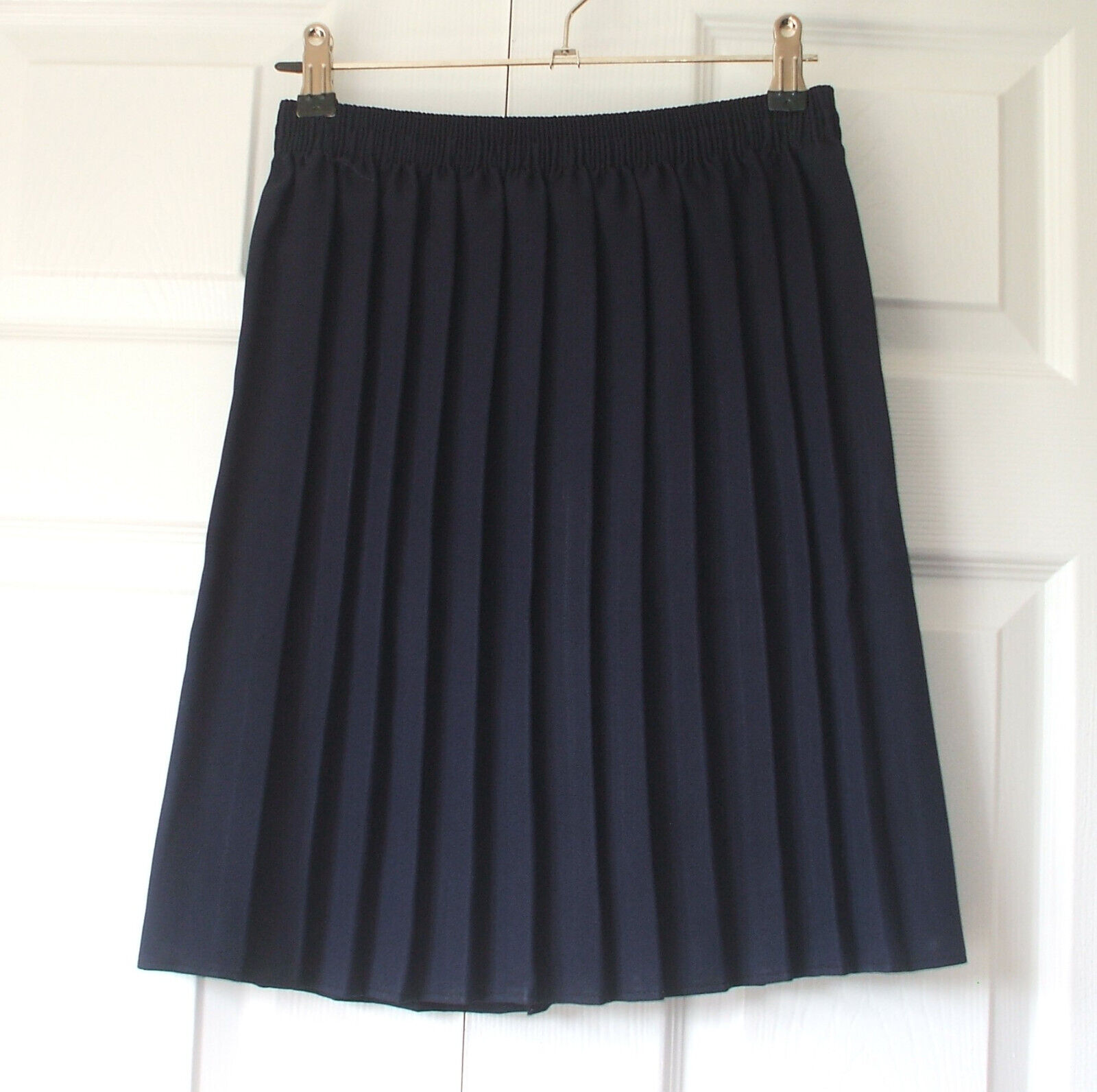 Smart girls navy-blue pleated school skirt