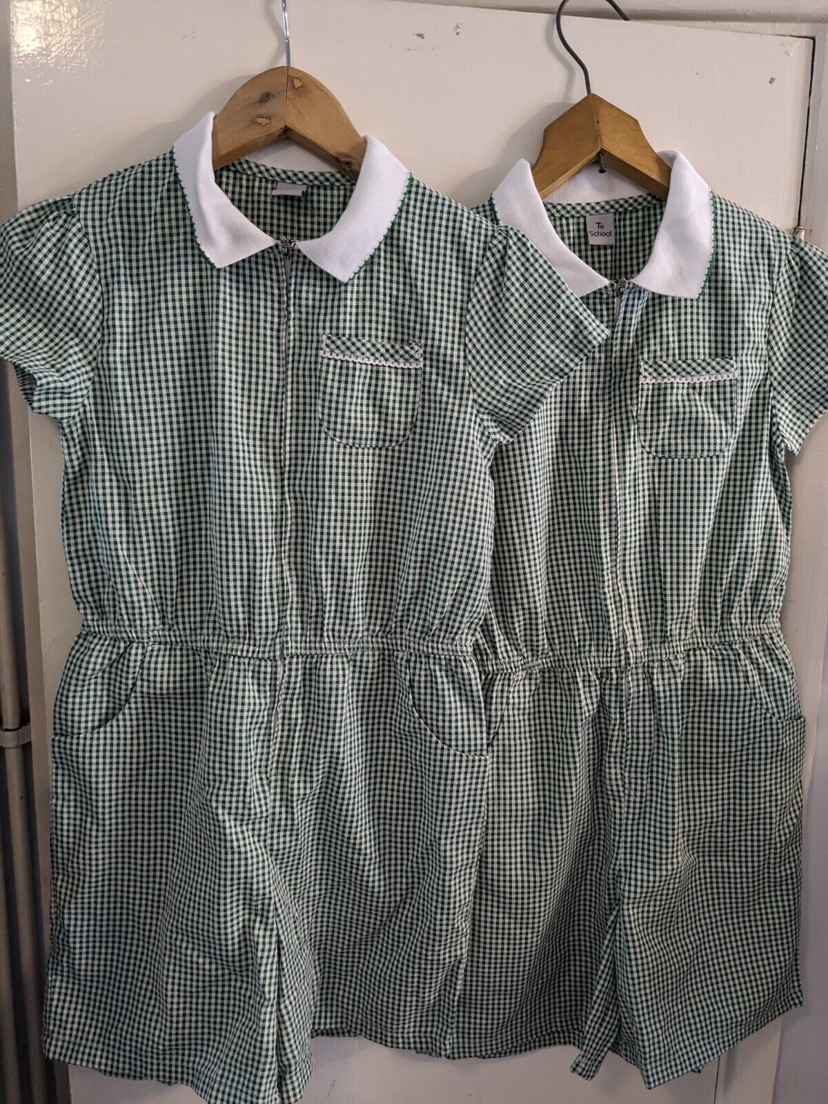 Girls green playsuits